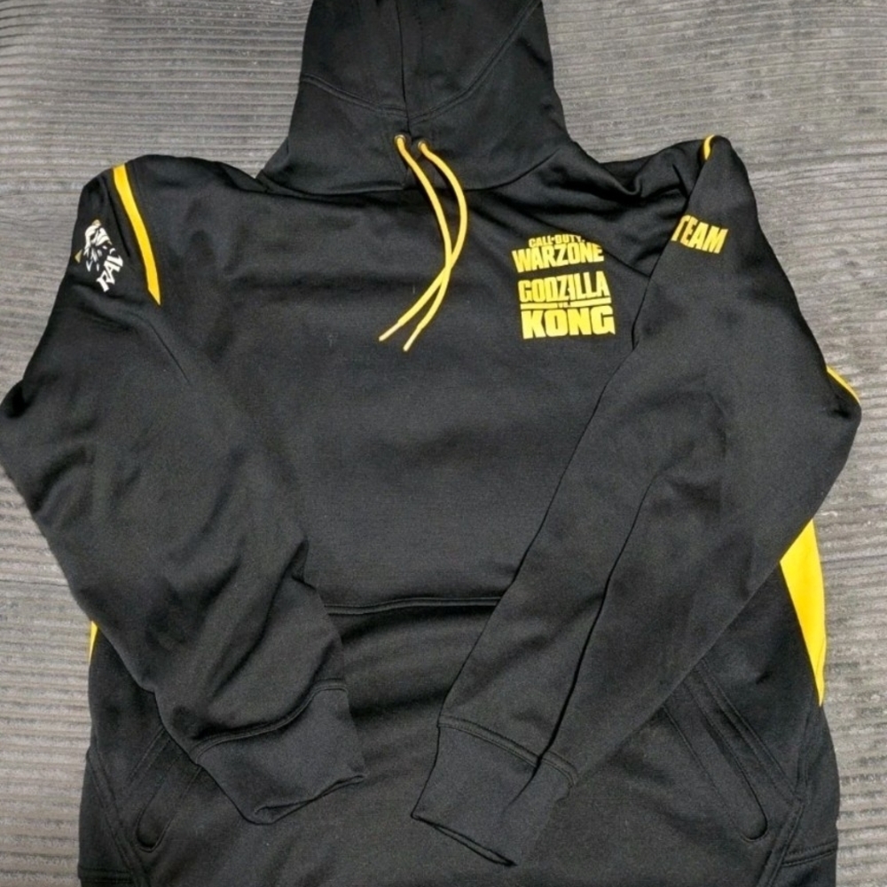 Sport-Tek Black and Yellow Graphic Hoodie